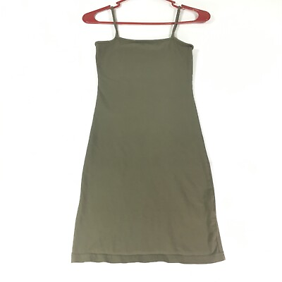Divided Juniors Dress Olive Green Spaghetti Straps Thin Light Summer Size XS $5.00