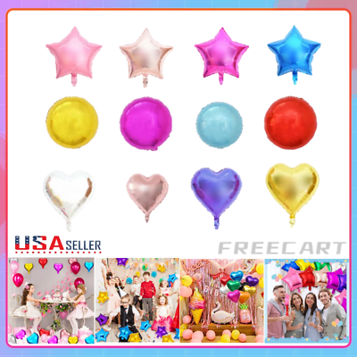 18quot; Foil Star Heart Round Balloons Wedding Party Festival Decor Baby Shower $1.00