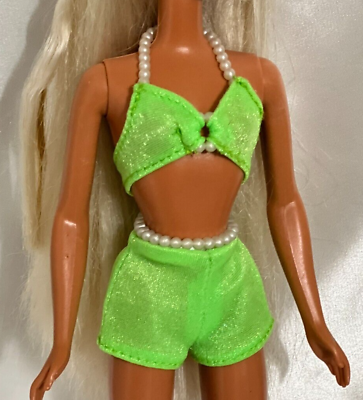 #ad Vintage Teen Skipper Barbie Green Pearl Beach Bikini 1997 $7.99