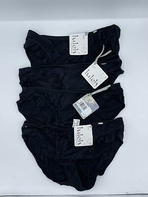 #ad 4 Pack NEW Luleh Chic Essentials Bikini Style Panties Black Size S 5 NWT C25 $28.95