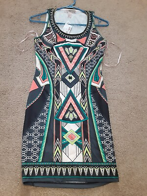 #ad NWT FOREVER 21 WOMENS EXTRA SMALL SUMMER DRESS MULTICOLORED DESIGN $20.00