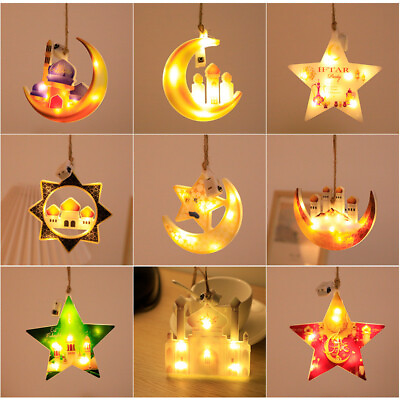 Ramadan LED Light Eid Mubarak Muslim Lamp Ornament Party Hanging Home Decor $3.99