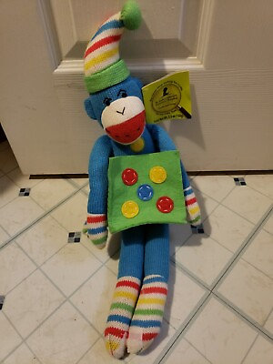 ST JUDE CHILDRENS RESEARCH NWT PLUSH BLUE SOCK MONKEY CHIMP CUTE 21quot; TALL $14.98