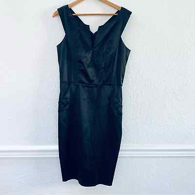 #ad Ellen Tracy sleeveless black cocktail dress size 12 $38.00
