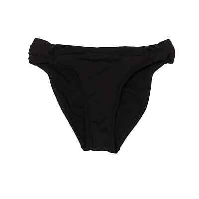 #ad Hipster black bikini bottom with ruched sides medium coverage $12.00