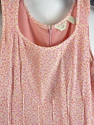 #ad J Jill Dress Women Size 16 Pink Floral Summer Sleeveless Dress Maxi Length $24.99