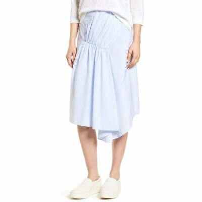 #ad NWOT Nordstrom Signature Asymmetrical Stripe Skirt Size 8 $24.50