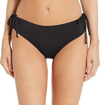 #ad Kanu Surf Women#x27;s Mid rise Bikini Swimsuit Bottoms Black Size 12 $8.51