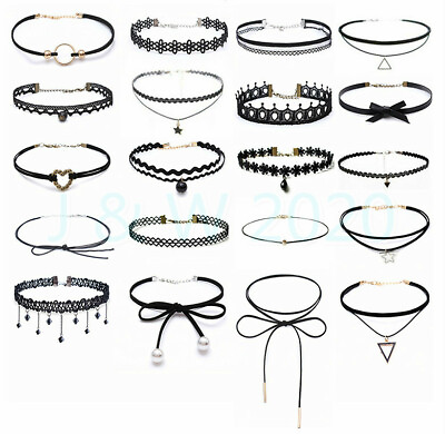 8 15PCS Set Cute Choker Necklace Cosplay Women Girls Jewelry $13.99