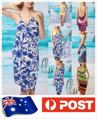 #ad #ad AU SELLER Women#x27;s Sexy Backless Beach Bikini Cover up Wrap Dresss sw005 AU $14.99