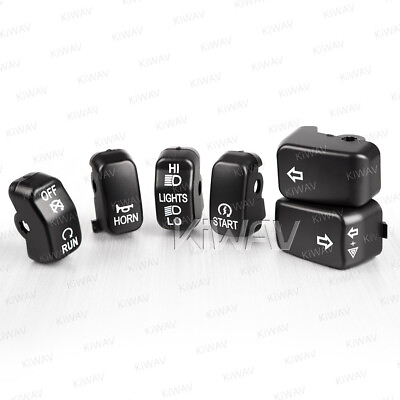 #ad KiWAV Switch Cap Kit 6pcs Black fits Harley #x27;10 #x27;17 Night Rod Special VRSCDX $17.60