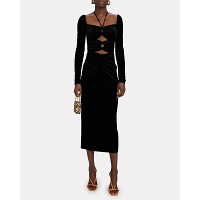 #ad Ronny Kobo Dress Velvet Long Sleeve Maxi Dress Sie S $122.50