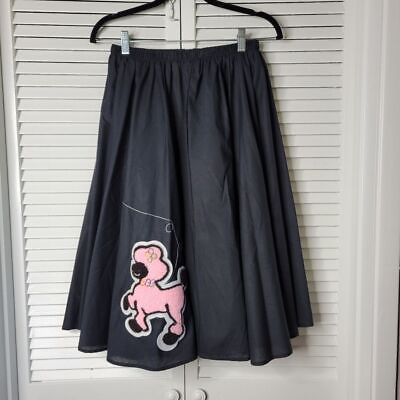 #ad Poodle Skirt Small Black Costume 50s Vintage Cruisin USA Rockabilly Rock $25.00
