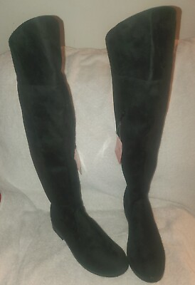 #ad Knee High NEW Black Wide Calf Boots size 10 Women#x27;s $27.00