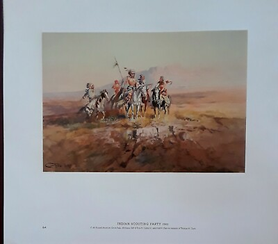 Charles M.Russell quot;INDIAN SCOUTING PARTYquot; Western Watercolor Art Print 10.5x11 $6.99
