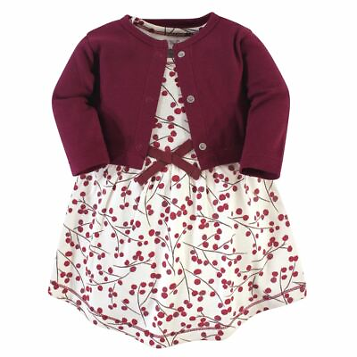 Touched by Nature Baby Organic Dress and Cardigan Set Berry Branch 2 Pack $14.99