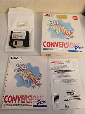 #ad Conversions Plus for Windows Data Viz Big Box with Floppy Disks $30.00
