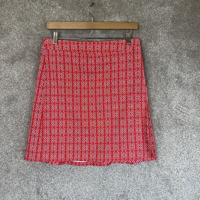 #ad Rip Skirt Womens Wrap Skirt Small Red White Knee Length Lightweight 9698* $32.99