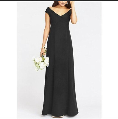 #ad Show Me Your Mumu Zurich Knot Gown Black Maxi Dress Formal Prom Womens Size M $35.00