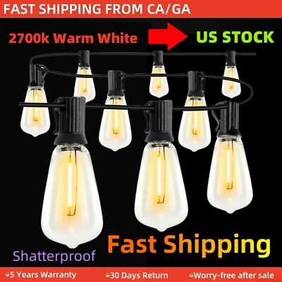 #ad String Patio Outdoor Lights for LED Light Garden ST38 Waterproof Party 50 100FT $39.00