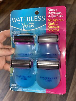 #ad Waterless by Gillette Venus Disposable Razors Shavers 4 Pack Discontinued RARE $40.00