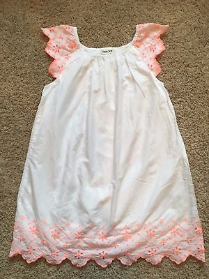 Girls White Coral Sleeveless Cherokee Dress XS $8.99