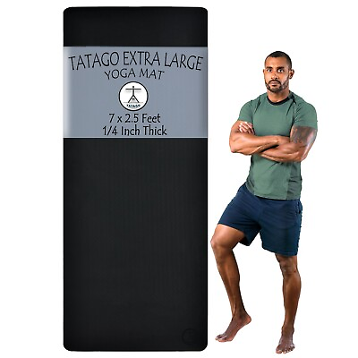 #ad Large Yoga Mat Thick amp; Long for Home Workout. 84x30 1 4quot; thick Exercise Mat $43.98
