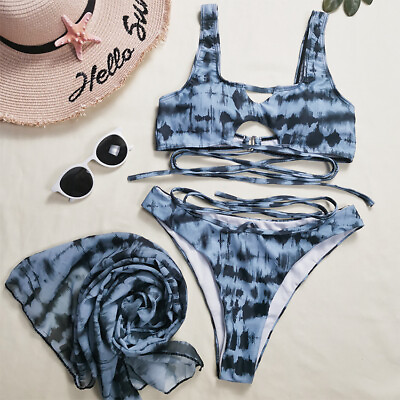 #ad Sexy 3 Pieces Swimsuit Women Bikini Push Up Padded Biquini Brazilian Summer Bath $25.00