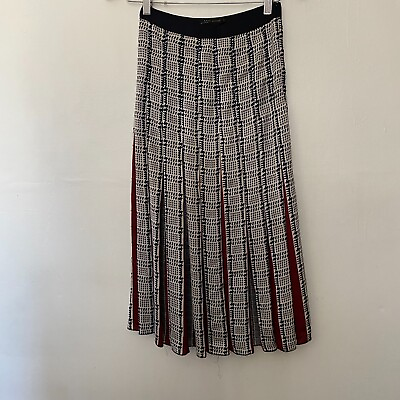 #ad Zara Printed Pleated Midi Skirt Size XS $25.00