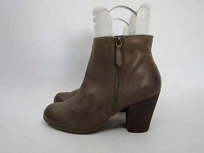 BP Womens Size 10 M Brown Leather Zip Ankle Fashion Boots Bootie $25.99