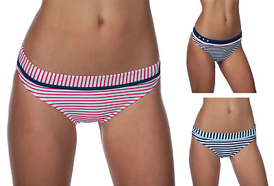 #ad Panache Women#x27;s Lucille Nautical Pattern Swim Bikini Bottom $11.99