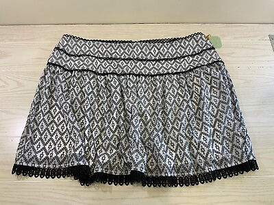 Ryegrass Tiered Printed Short Skirt Women#x27;s Size 22W White NEW MSRP $60 $19.99