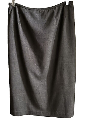 Larry Levine Classics Black Herringbone Check Pencil Knee Skirt Plus Size 22W $17.16