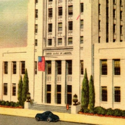Vintage Linen Long Beach CA Postcard quot;Post Office Buildingquot; $4.99