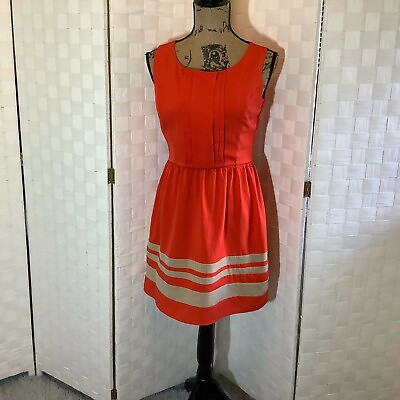 sweet storm orange stripe mini juniors small dress $18.00