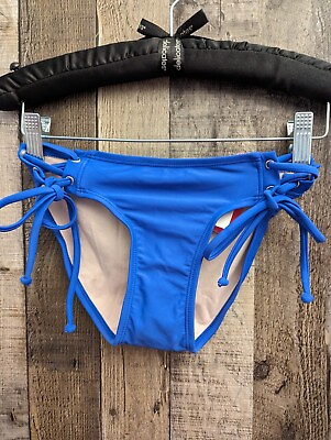 #ad Xhilaration Women#x27;s Size XS Blue Strappy Sides Hipster Bikini Bottom $5.00