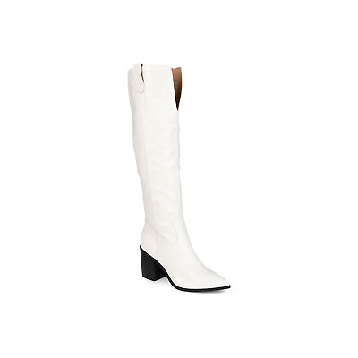 Journee Collection Womens Therese Extra Wide Calf Stacked Heel Riding Boots $42.00