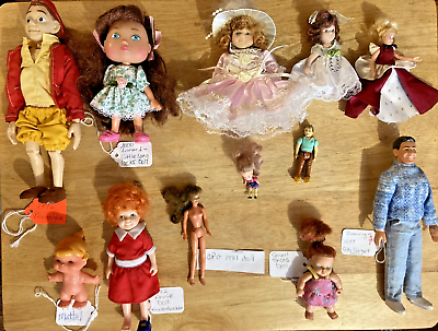 Vintage Dolls 12; Pinocchio Little Long Locks 1970 Mattel Annie Danny amp; More $18.00