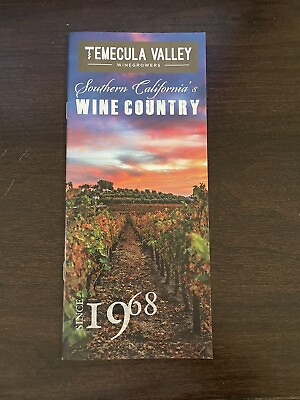 Temecula Valley Wine Country California Brochure $2.99