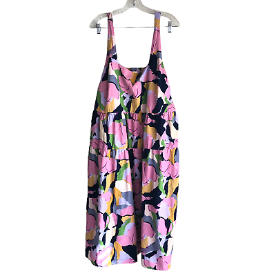 #ad #ad Ava amp; Viv Women#x27;s Maxi Sun Dress Plus 3X A Line 100% Cotton Colorful $27.76