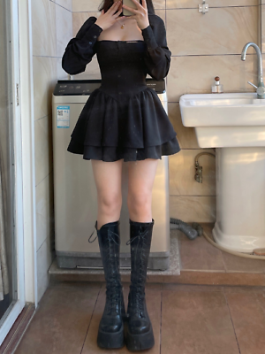 #ad Vintage 3PCS Skirt Set Women Sexy Lolita Mini Skirt Suit Casual Korean Retro Set $58.85