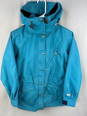 #ad Vintage The North Face Jacket Womens Small Gore Tex Blue Parka Zip Snap USA Logo $42.99
