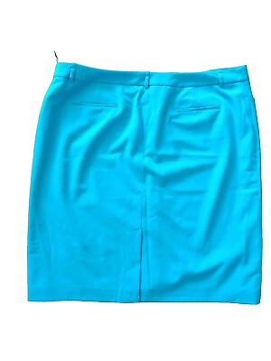 #ad Calvin Klein Pencil Skirt Plus Size 20W Teal Blue Knee Length Lined New Career $29.39