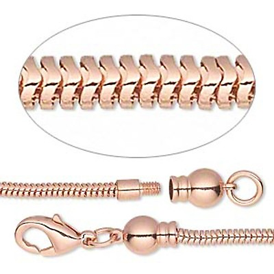 #ad Western Jewelry Easy On Copper Plated Brass Chain Bracelet 7 1 2quot; Long DIY $7.95