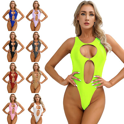 Women#x27;s One Piece Bikini Swimsuit Brazilian Cutout Monokini Thong Swimwear Beach $10.33