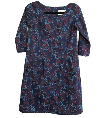 Pamp;K PEG and KRIS Womens Dress Blue Red Retro Floral Boutique Tunic Size 0 $19.99