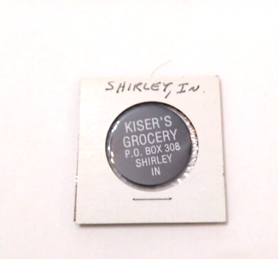 #ad 1 Cent Black Token Food Stamp Credit Shirley IN Kiser#x27;s Grocery $9.99