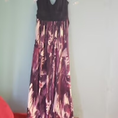 #ad Women Sleeveless Floral Medium Beautiful Maxi Dress $12.00
