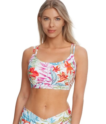 #ad SUNSETS Tropical Breeze Underwire Taylor Bikini Swim Top US 34E 32F 30G NWOT $27.44