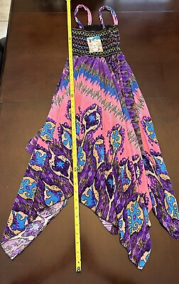 #ad Women#x27;s Medium Beach Dress Cover Up 45quot; Bottom To Strap Tops New With Tag $7.99